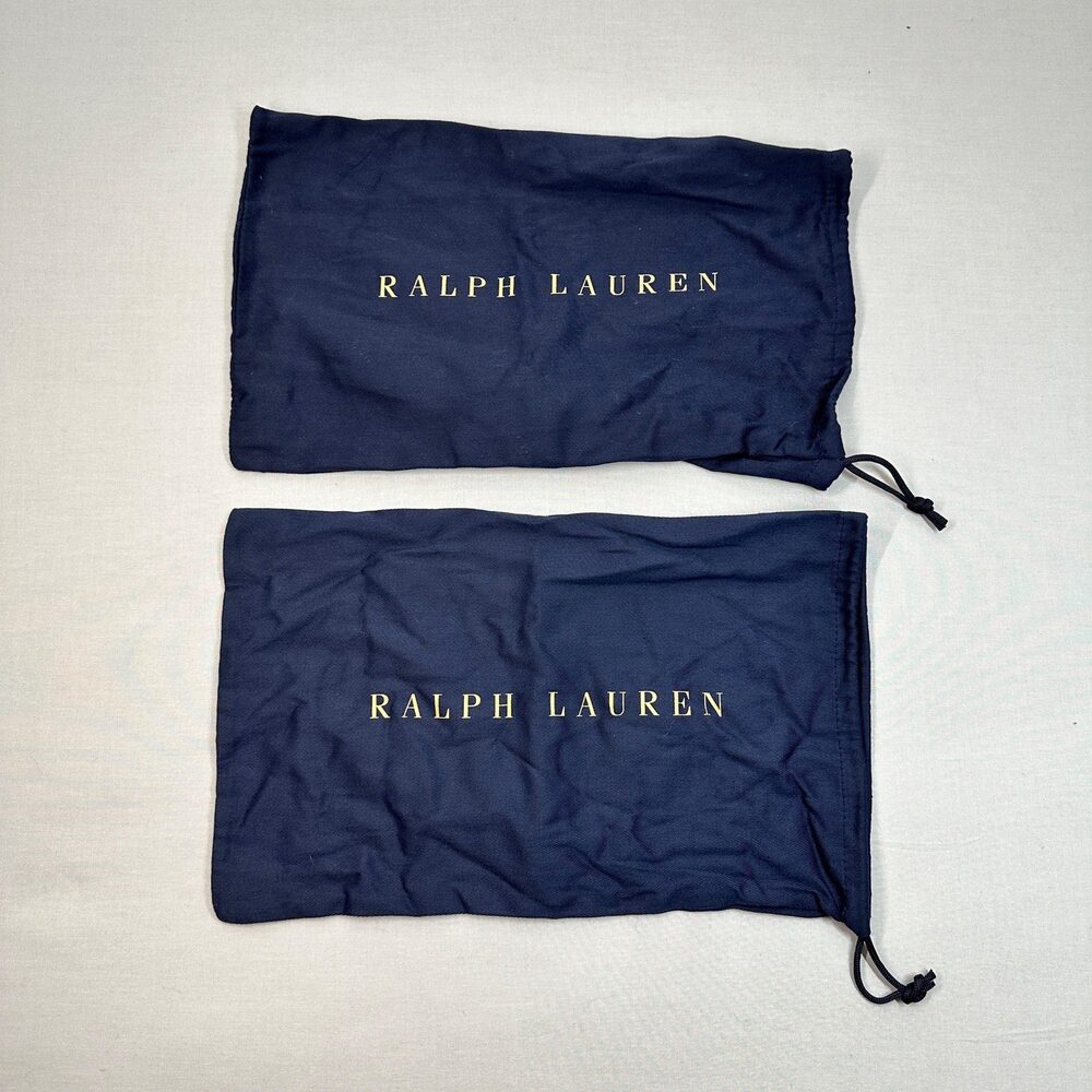 Quiet Luxury Ralph Lauren Navy Cotton Dust Bags Set of 2 Made in Italy